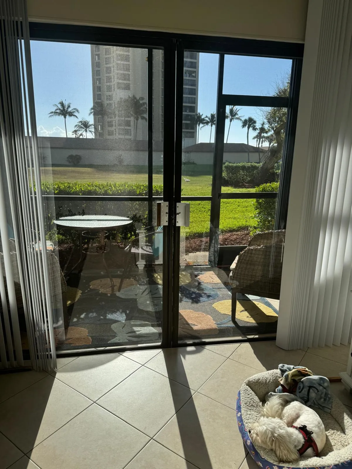 Professional sliding door lock repair service at Hallandale Beach condominium